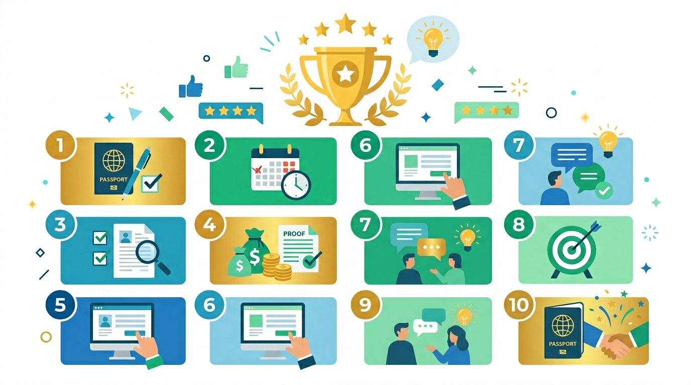 Виза алуға көмектесетін 10 кеңес